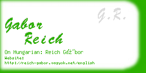 gabor reich business card